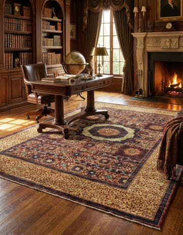 6' x 9' Hand Knotted Mamluk Ziegler Rug