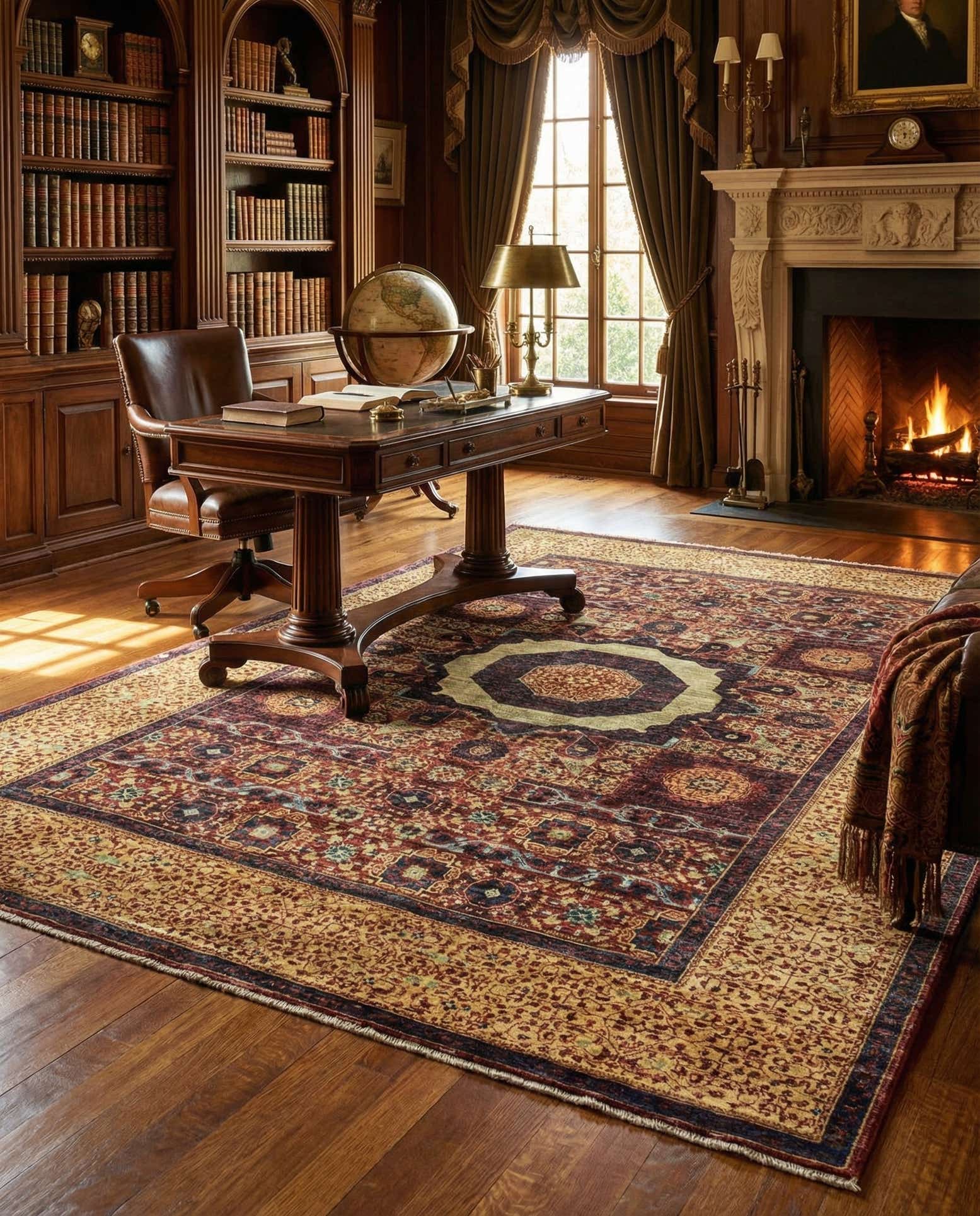6' x 9' Hand Knotted Mamluk Ziegler Rug