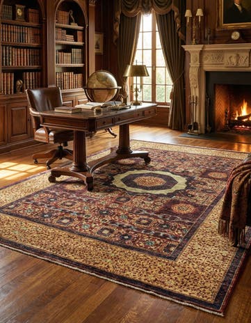 6' x 9' Hand Knotted Mamluk Ziegler Rug