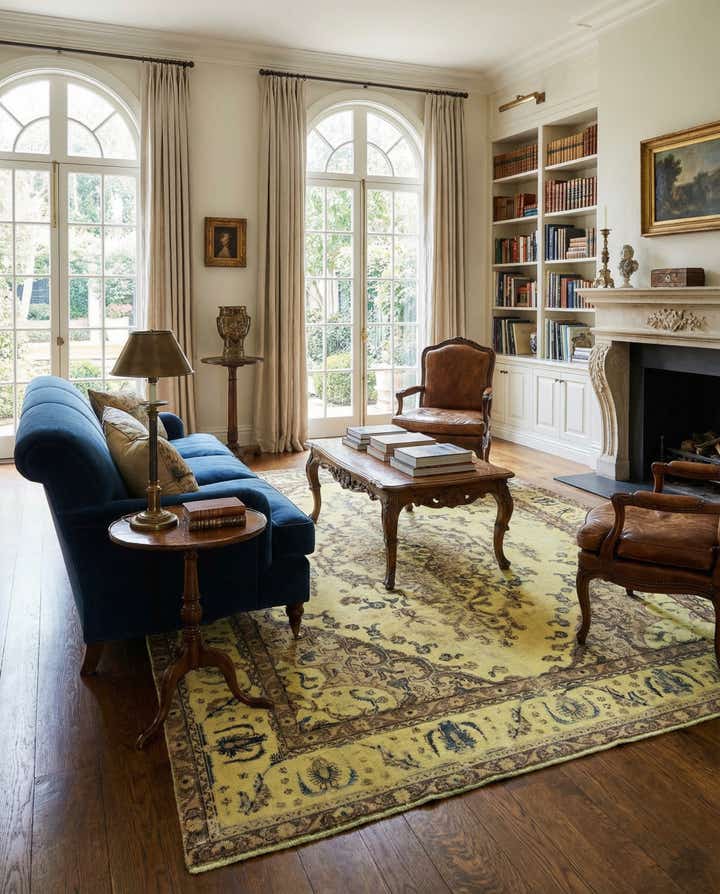 8' 1 x 10' 5 Hand Knotted Vintage Royal Persian Wool Rug