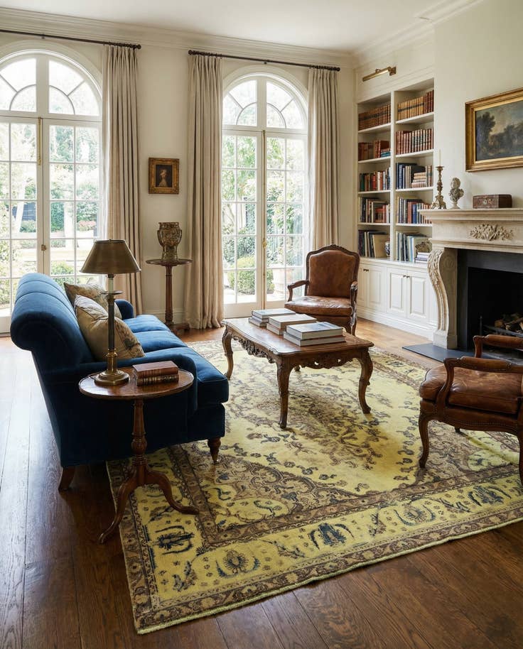 Detail image of 8' 1 x 10' 5 Hand Knotted Vintage Royal Persian Wool Rug