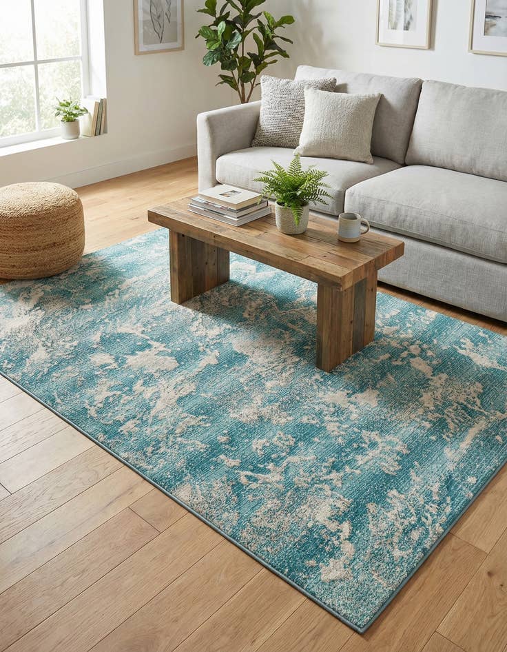 Detail image of 5' x 8' Easy-Clean Modern Indoor / Outdoor Rug