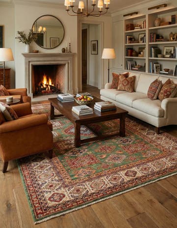 6' 6 x 9' 2 Hand Knotted Kazak Oriental Rug