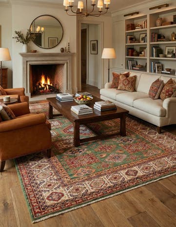 6' 6 x 9' 2 Hand Knotted Kazak Oriental Rug