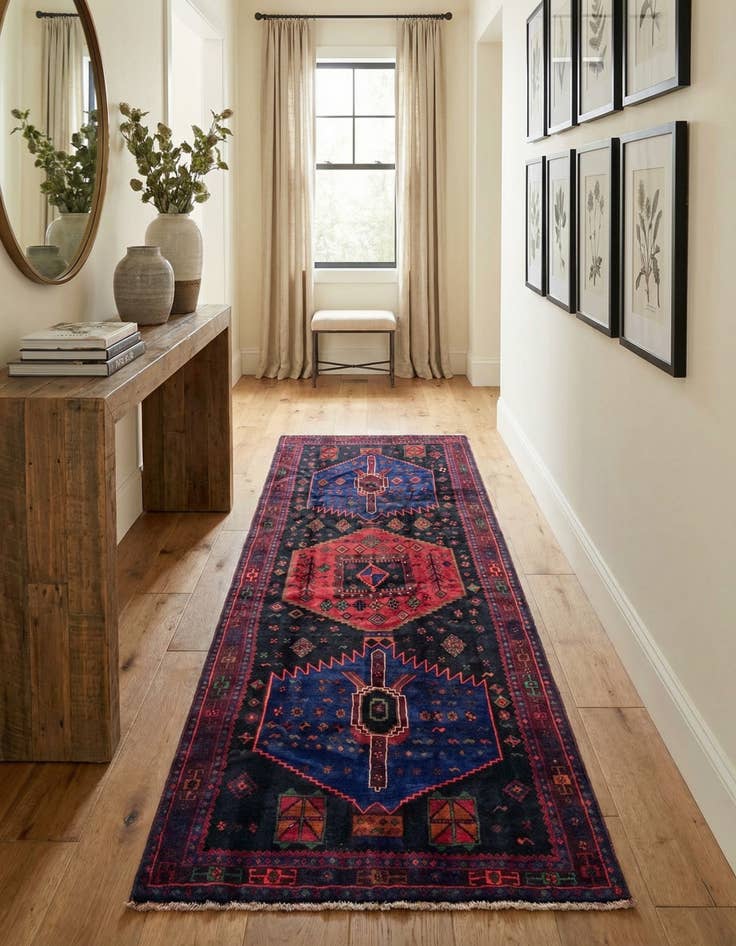 Detail image of 5' x 11' 10 Hand Knotted Sirjan Persian Wool Runner Rug