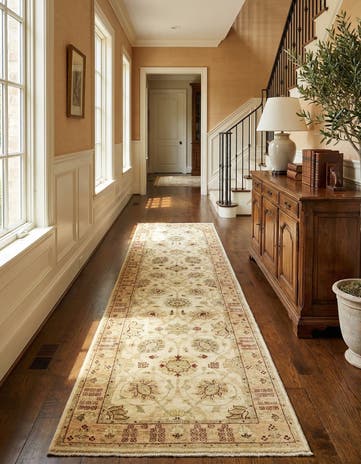 2' 7 x 9' 6 Hand Knotted Peshawar Ziegler Runner Rug