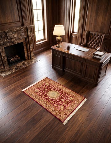 3' 3 x 4' 11 Ghom Silk Rug