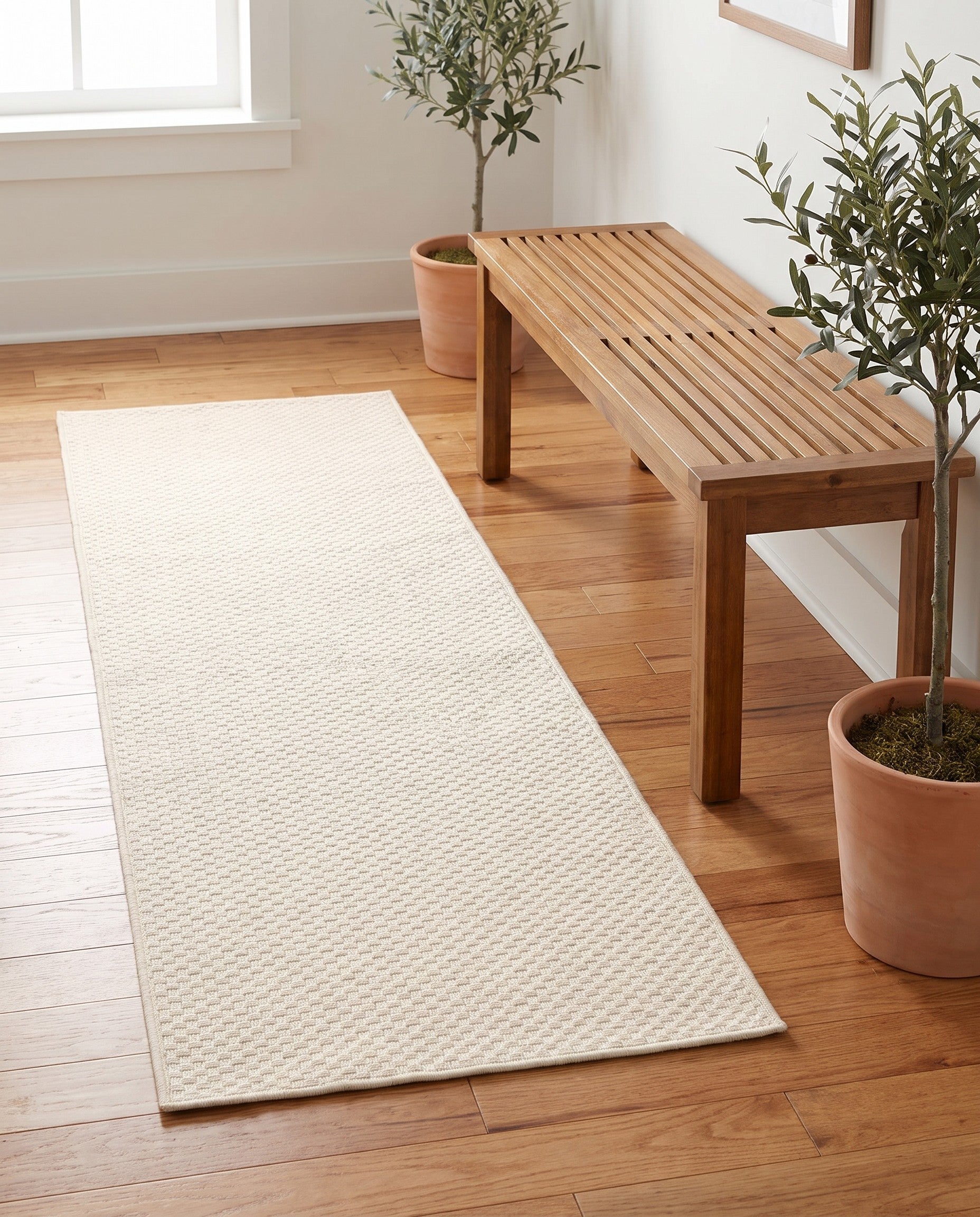 2' x 5' Monochromatic Bouclee Runner Rug