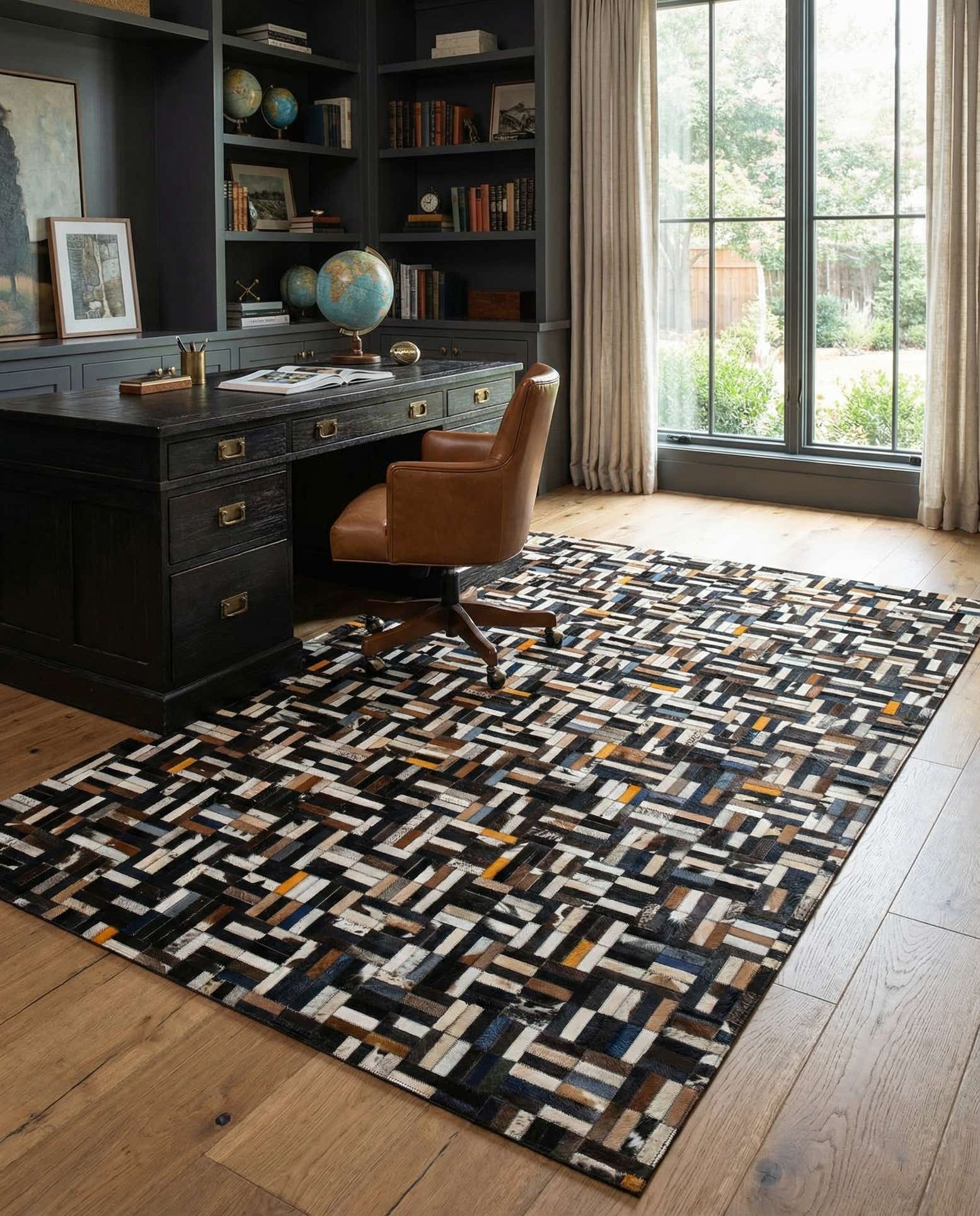 5' 1 x 8' 1 Cowhide - Patchwork Rug