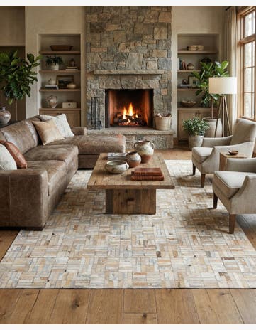 5' x 7' 10 Cowhide - Patchwork Rug