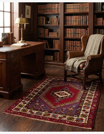 3' 8 x 5' Hand Knotted Anatolian Wool Rug