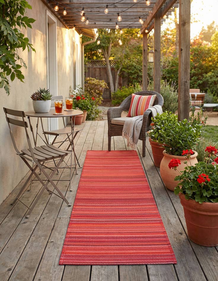 Detail image of 2' x 6'  Washable Vista Breeze Indoor / Outdoor Runner Rug
