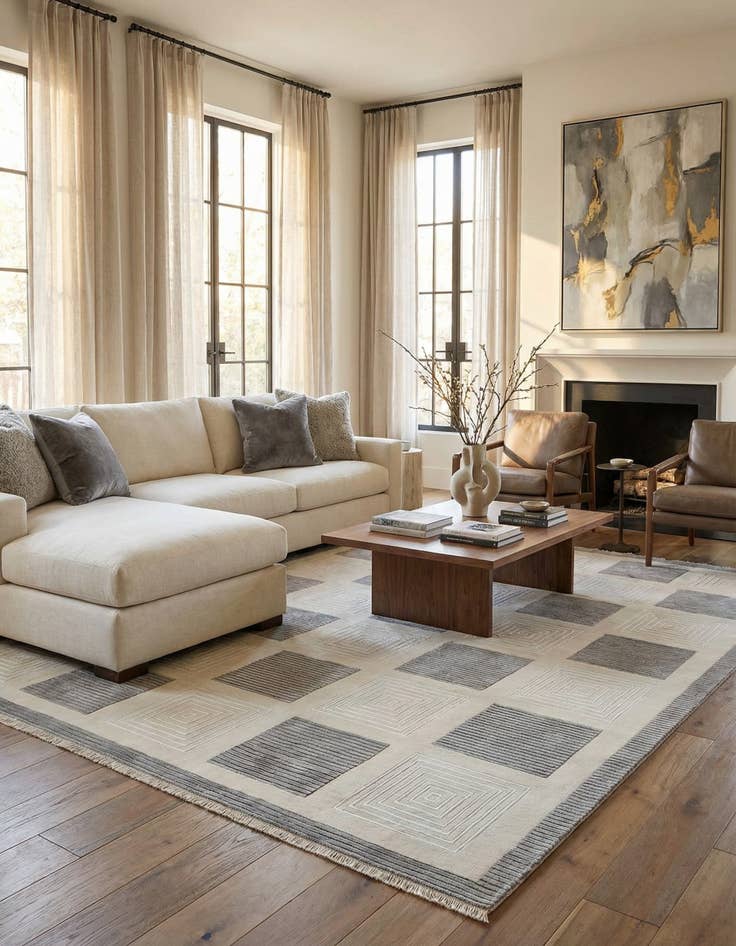 Detail image of 8' 2 x 11' 4  Hand Knotted Darya Wool Rug