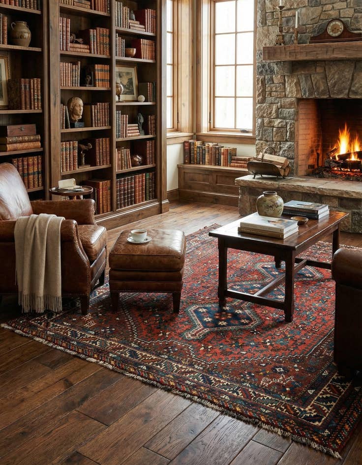 Detail image of  5' 1 x 6' 4 Ghashghai Wool Rug