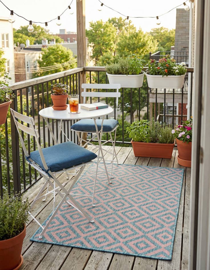 Detail image of 2' x 3' Easy-Clean Jill Zarin Costa Rica Indoor / Outdoor Rug