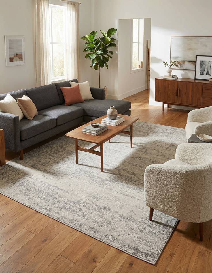 Detail image of 10' x 13' Easy-Clean Modern Indoor / Outdoor Rug