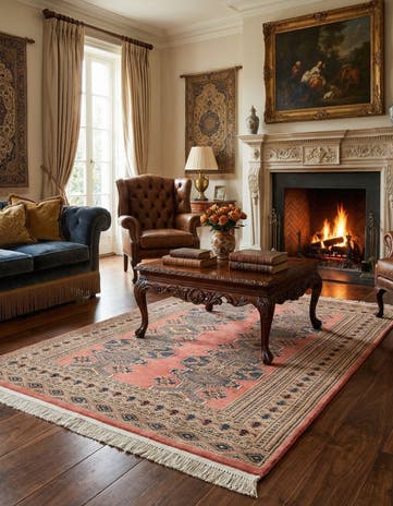 4' 3 x 6' 2 Hand Knotted Bokhara Oriental Rug