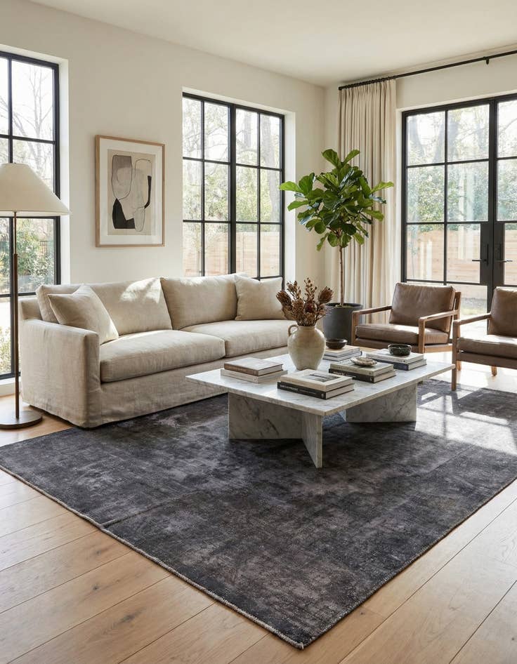 Detail image of 6' 2 x 9' 5  Hand Knotted Ultra Vintage Persian Wool Rug