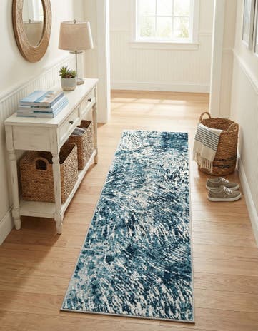 Blue Oasis Runner Rug