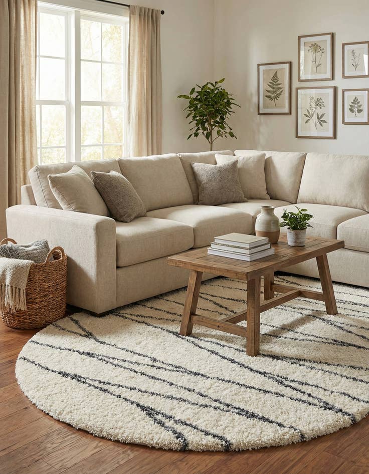 Detail image of  7' 10 x 10' Serenity Shag Oval Rug