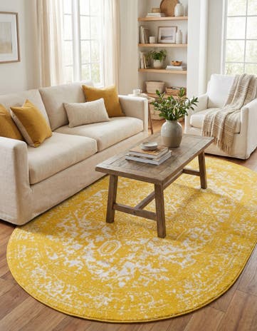 Yellow Arlington Oval Rug