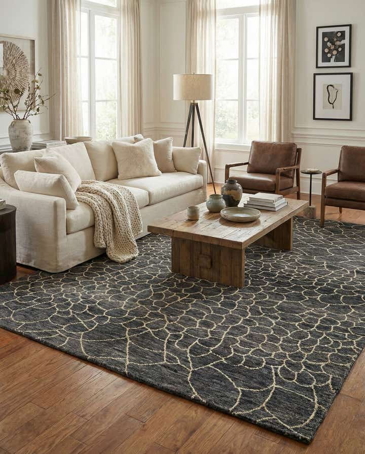 8' x 10' Hand Knotted Moroccan Wool Rug
