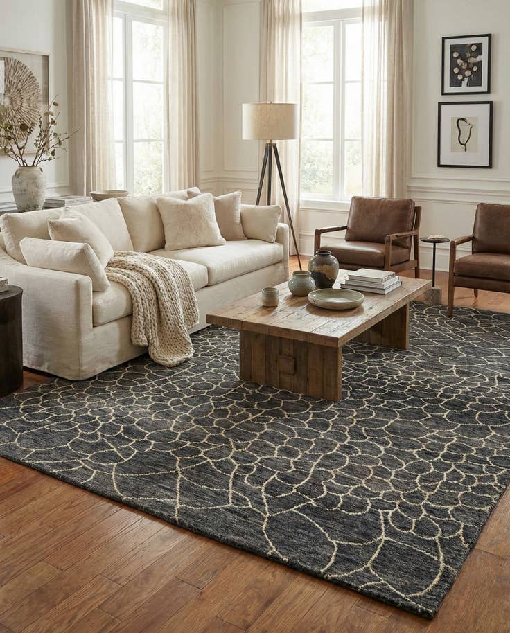 Detail image of 245cm x 305cm Hand Knotted Moroccan Wool Rug