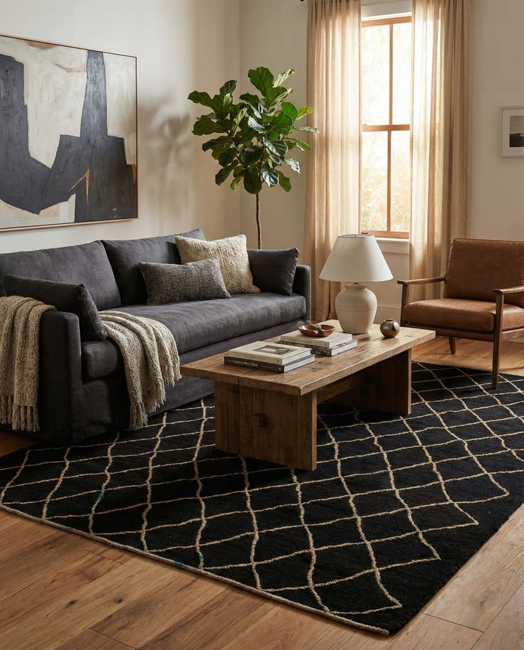Detail image of 5' 8 x 7' 9 Hand Knotted Darya Wool Rug