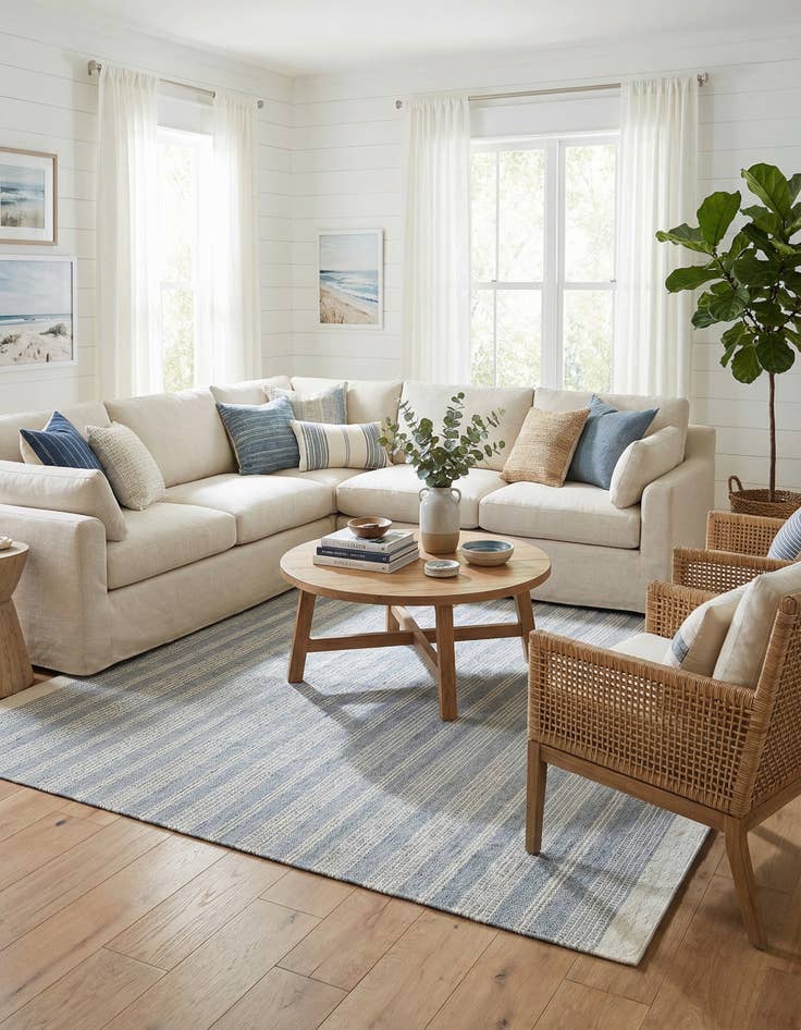 Detail image of 10' x 10'  Hand Woven Lariat Square Rug