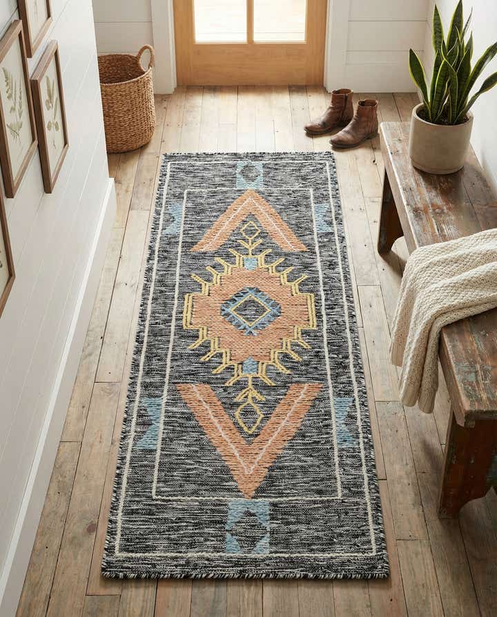 2' x 6' 1 Hand Woven Kilim Wool Runner Rug