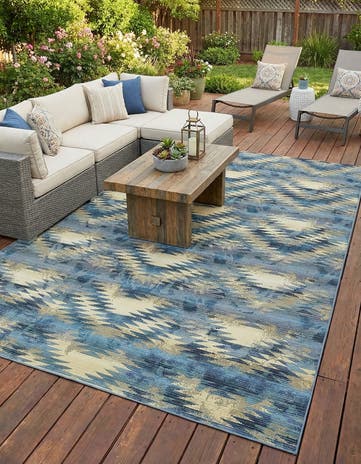 8' x 11' 4 Easy-Clean Modern Indoor / Outdoor Rug