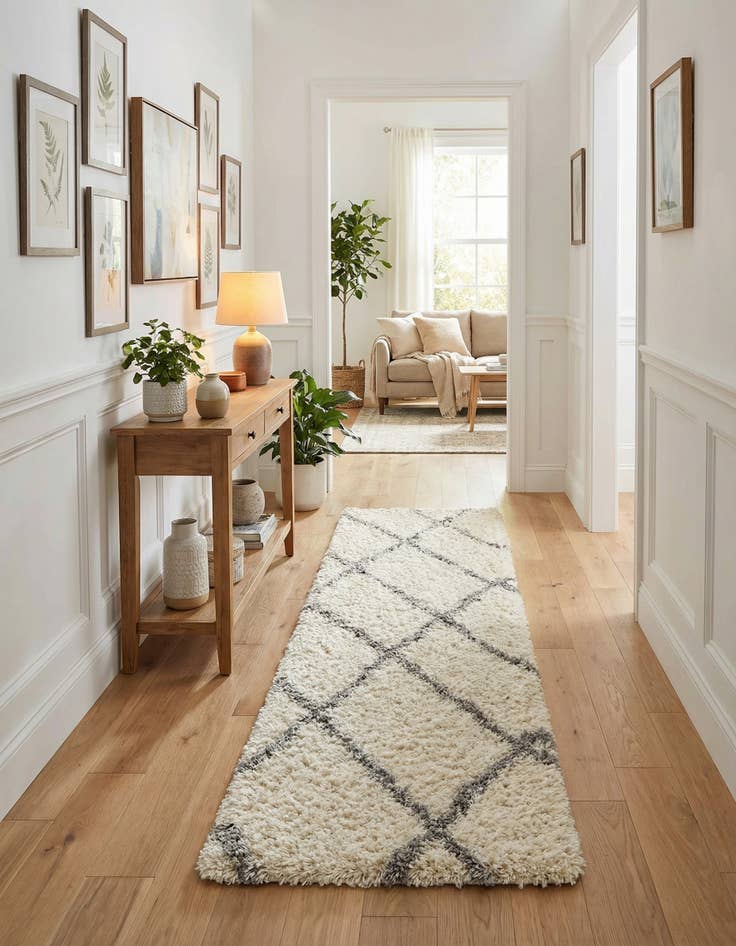 Detail image of 2' 7 x 10' Infinity Shag Runner Rug