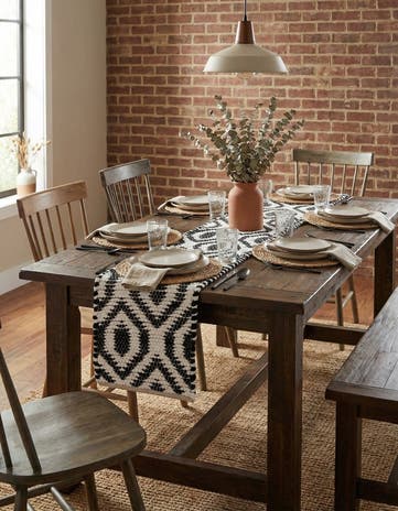 1' 2 x 5' 1 Hand Woven Chindi Jute Table Runner Rug
