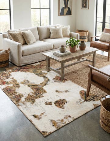 4' x 6' 10 Hand Knotted Ultra Vintage Persian Wool Rug