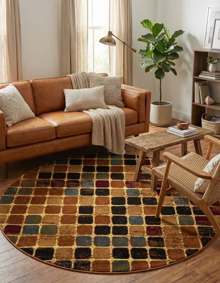 Detail image of 5' 3 x 5' 3 Cafe Round Rug