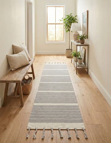 2' 7 x 12' Hand Woven Chindi Cotton Runner Rug