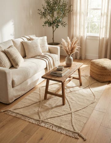 3' 4 x 5' Hand Woven Moroccan Wool Rug