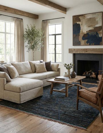 8' x 10' 4 Hand Knotted Moroccan Wool Rug