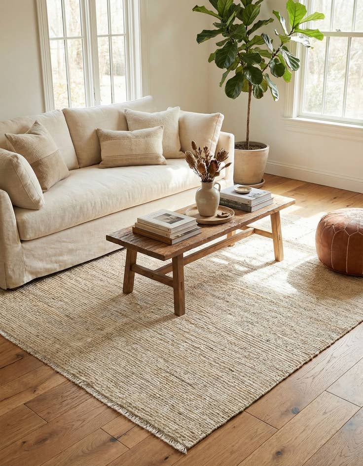 Detail image of  5' 8 x 6' 7  Hand Knotted Moroccan Wool Rug