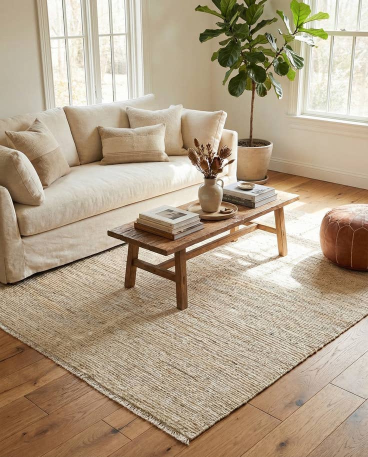 Detail image of 5' 8 x 6' 7 Hand Knotted Moroccan Wool Rug