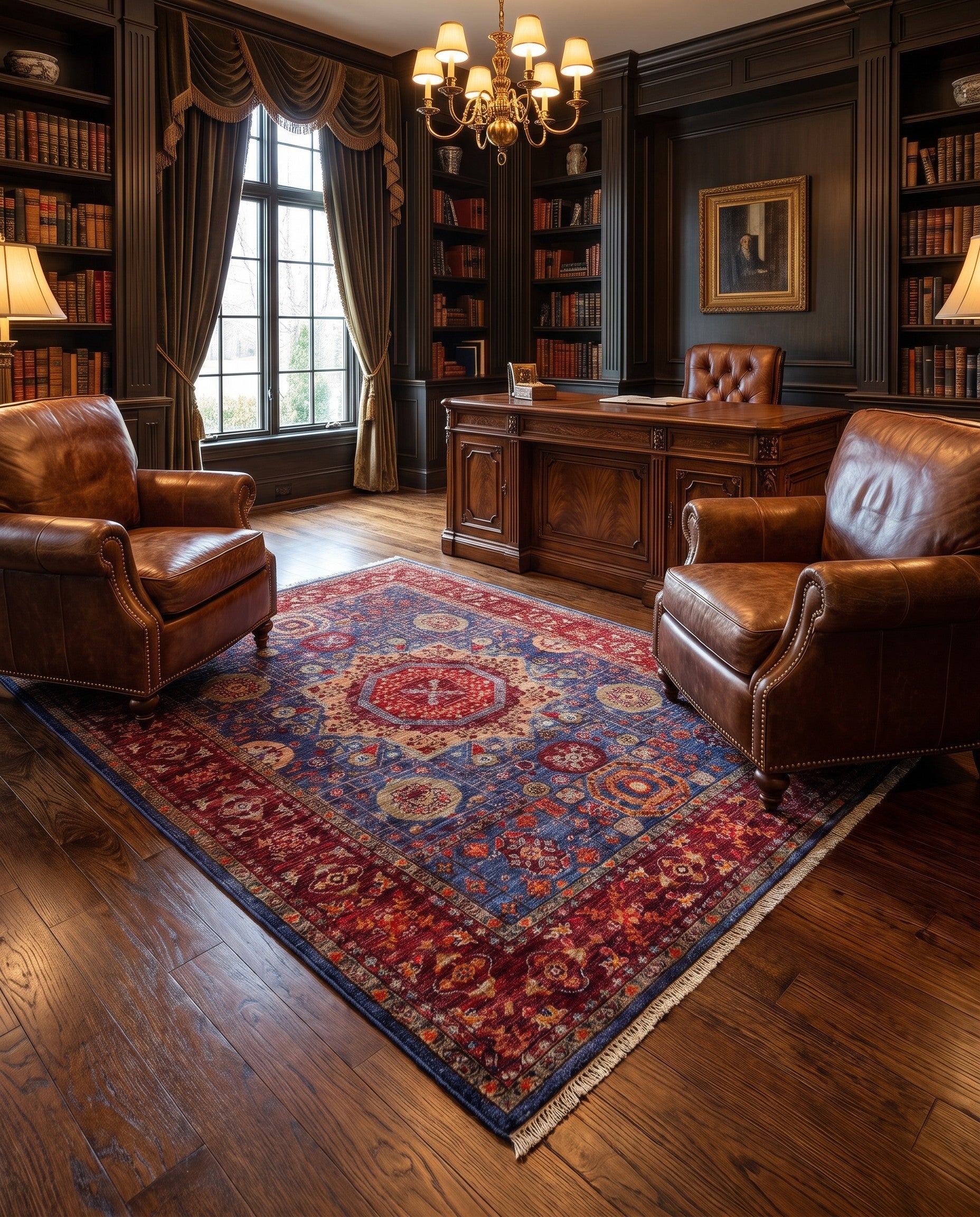 5' 1 x 6' 8 Hand Knotted Mamluk Ziegler Rug
