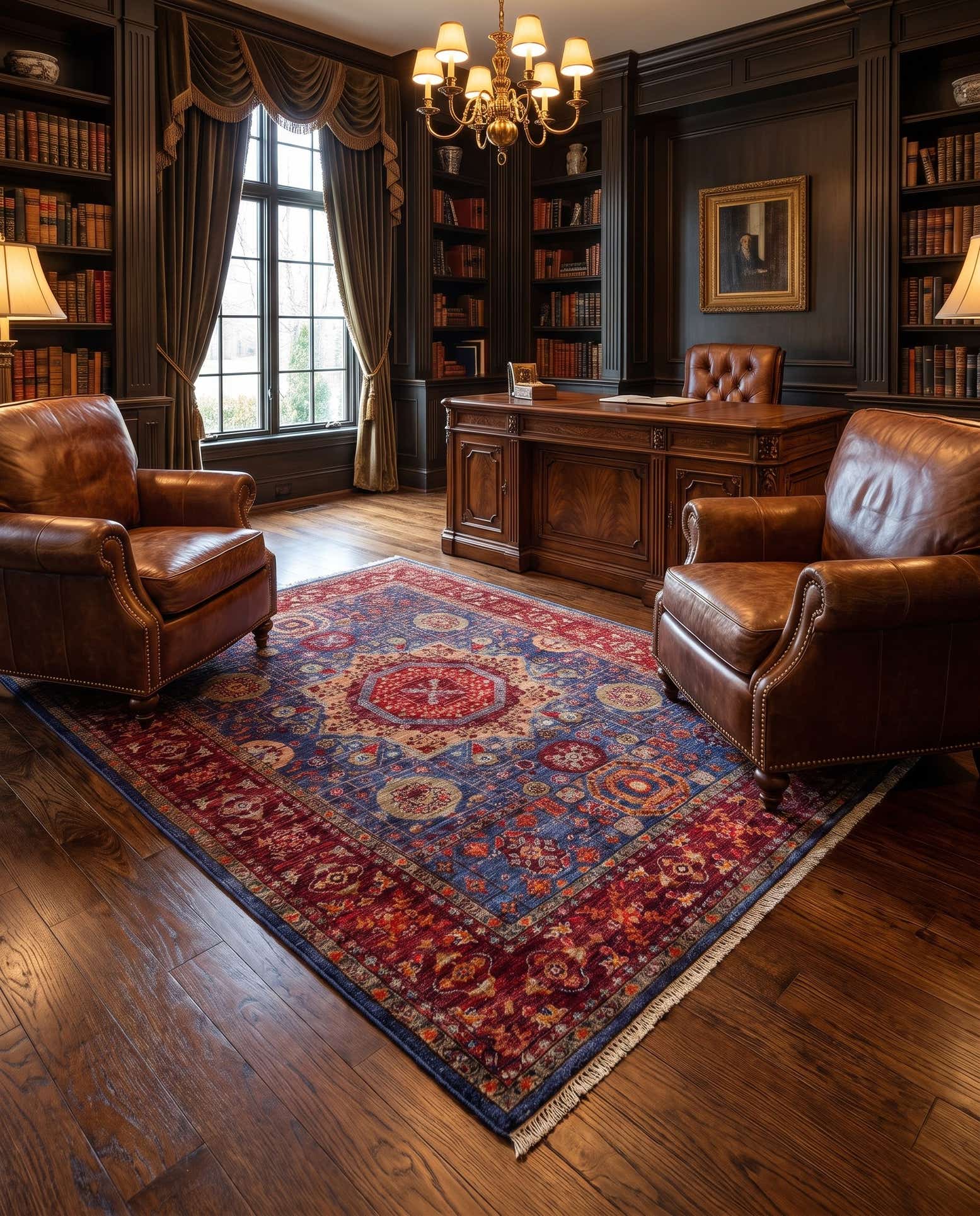 155cm x 200cm Hand Knotted Mamluk Ziegler Rug