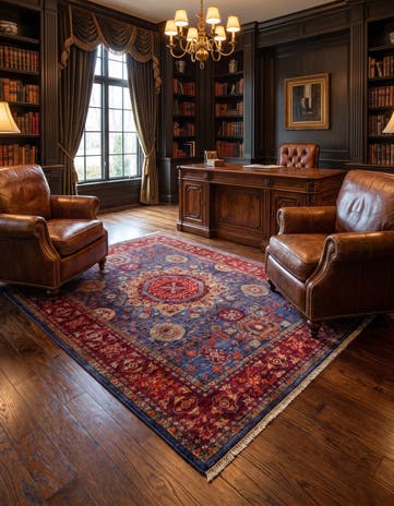 5' 1 x 6' 8 Hand Knotted Mamluk Ziegler Rug