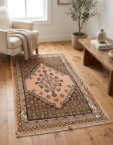 3' 6 x 6' 5 Hand Knotted Moroccan Wool Rug