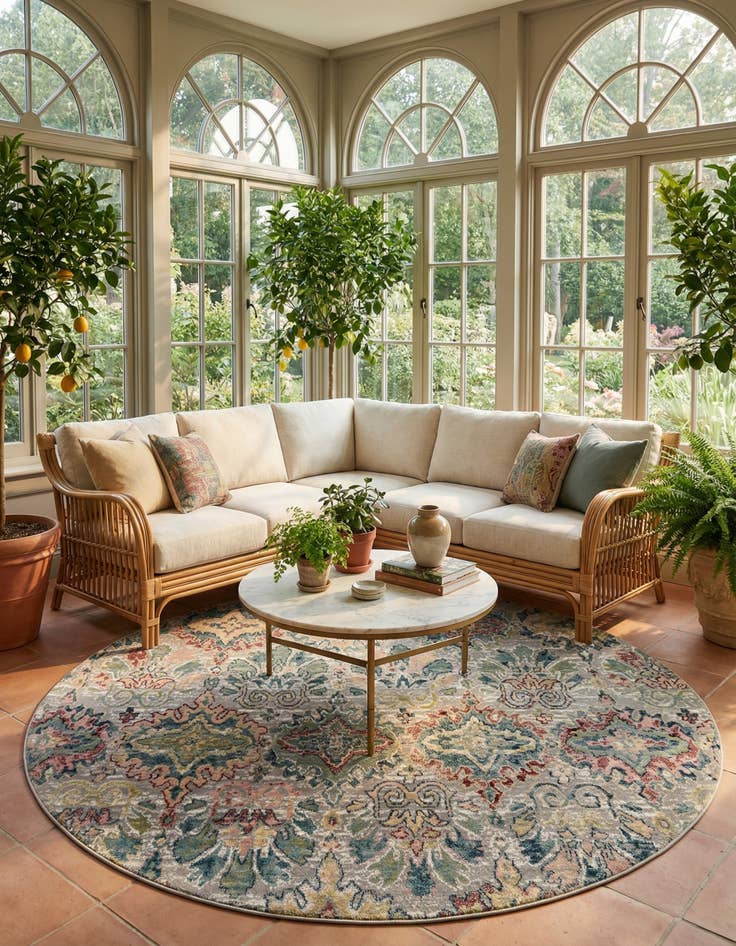 Detail image of 10' 2 x 10' 2 Charleston Round Rug