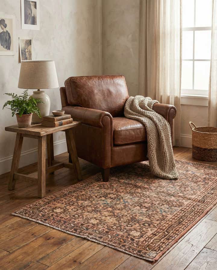 105cm x 190cm Handgeknüpft Ultra Vintage Persisch Wolle Teppich