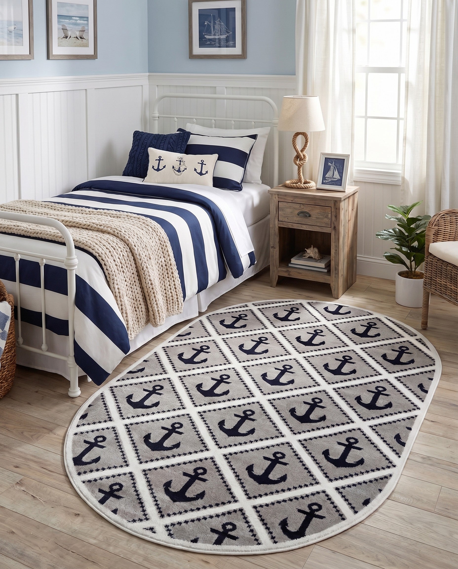 Gray Sydney Oval Rug