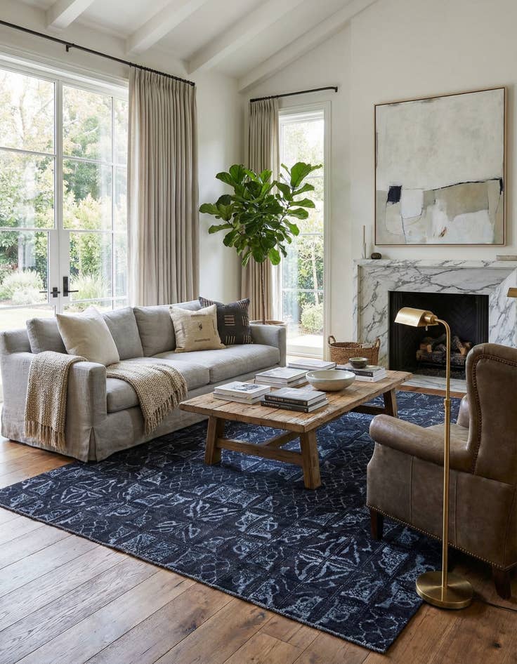 Detail image of 8' 8 x 12'  Hand Knotted Darya Wool Rug