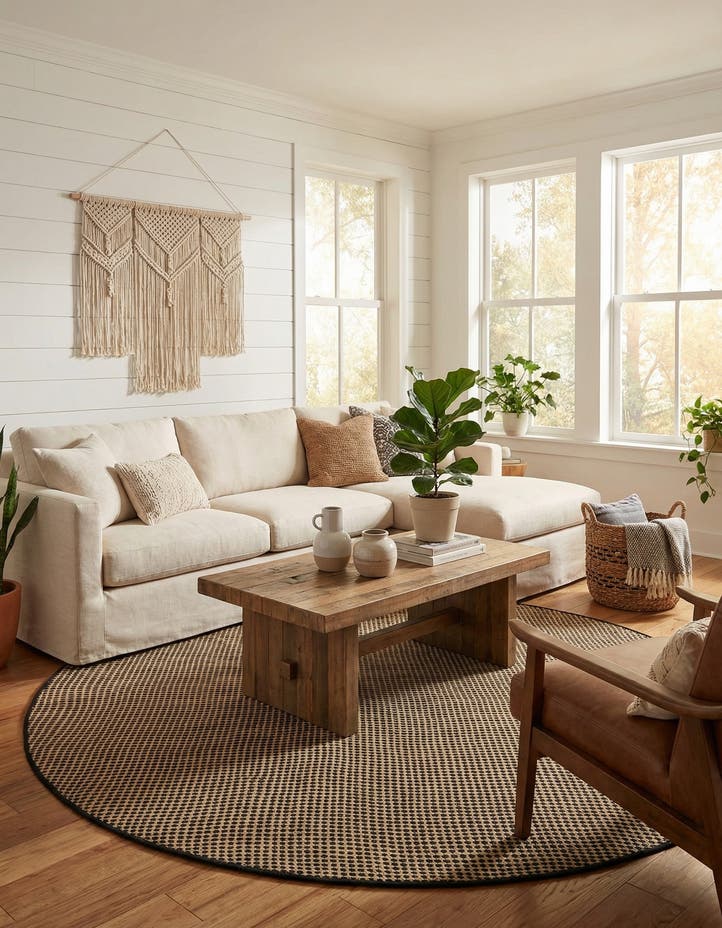7' 10 x 7' 10 Hand Woven Laurel Handwoven Jute R...