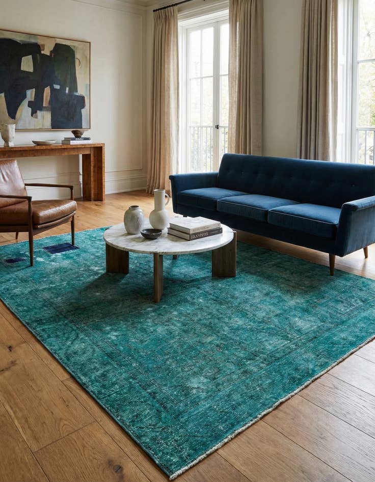 Detail image of 6' 6 x 9' 3  Hand Knotted Ultra Vintage Persian Wool Rug